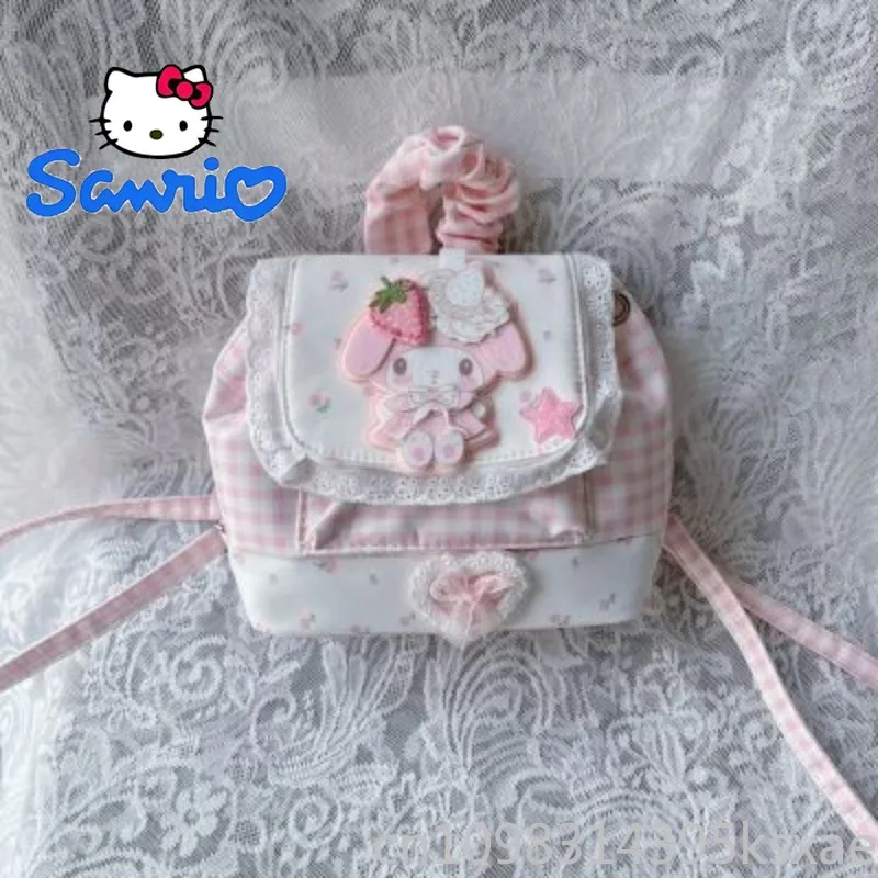 

Сумка-рюкзак Hello Kitty класса люкс для женщин: кружевная, с цветочным узором, милая, свежая, элегантная, универсальная, новый модный стиль, для повседневного ношения