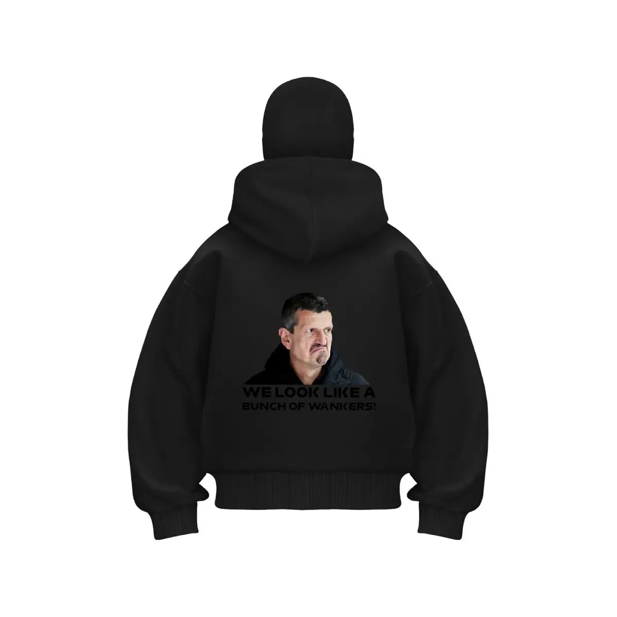 Wankers Bunch - Humorous Slogan Double Hood Balaclava Men Zip Hoodie Winter Warm