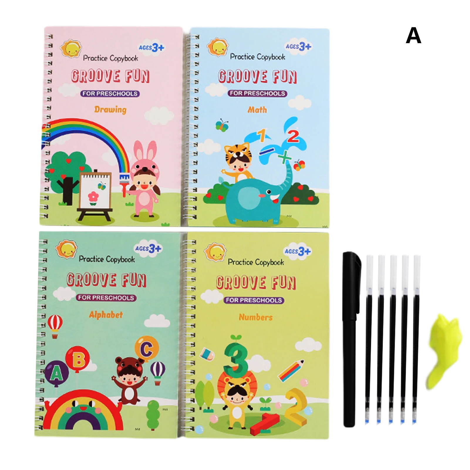 For Kids Smooth Writing Drawing Early Education Practice Copybook With Pen School Practicalfor MagicCalligraphy Reusable English