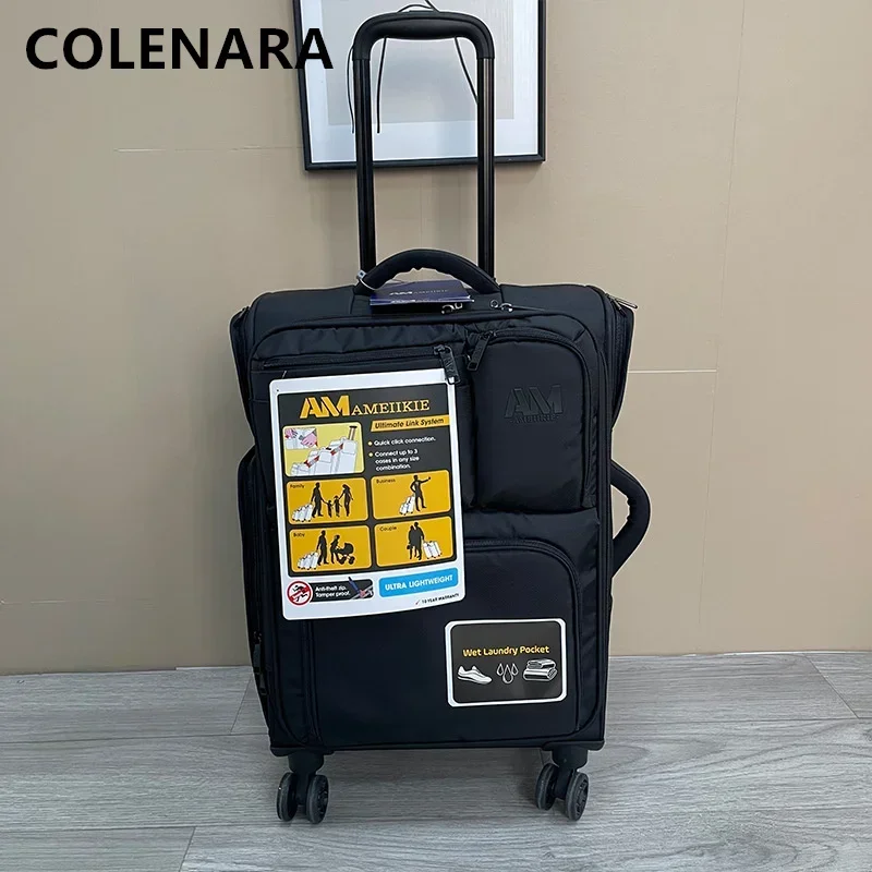 COLENARA Women's Suitcase 29-inch Oxford Large-capacity Waterproof Luggage 20 Boarding Box Men's Multifunctional Luggage