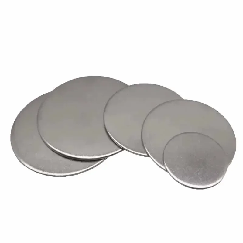 304 Stainless Steel Round Sheet Circular Plate Disc Round Spacer Disk Sheet Dia 6mm-80mm Thick 1/1.1/1.3/1.8/2.7mm