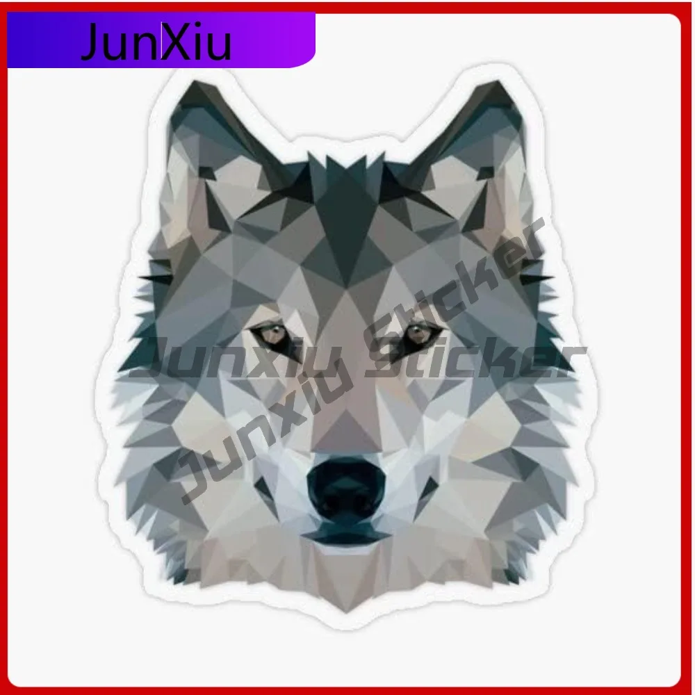 

Wolf Sticker Mosaic Funny Vinyl Stickers Waterproof Cup Cooler Box Decal Car Laptop Wall Window Bumper Occlusion Scratch Decor