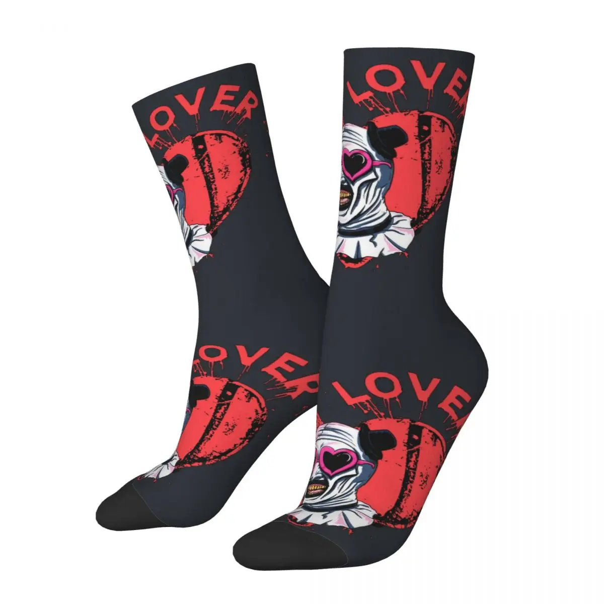 Hip Hop Retro Terrifier Art The Clown Lover Men's Socks Unisex Terrifier Pattern Printed Novelty Crew Sock official-website tops