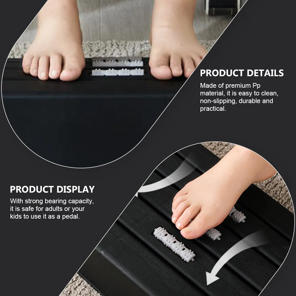 Heavy Duty Roller Foot Stool Made of Premium PP Material Non-Slip Portable Footrest for Adults Home Office Desk Under Desk