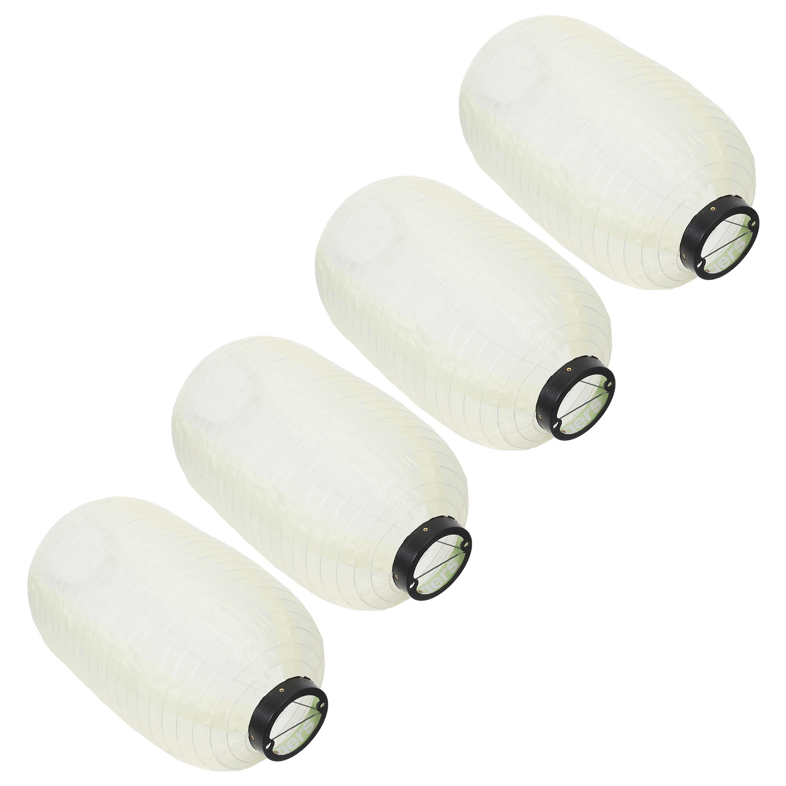 

4 Pcs Decoration Waterproof Silk Lantern New Year Wedding Beige Steel Wire