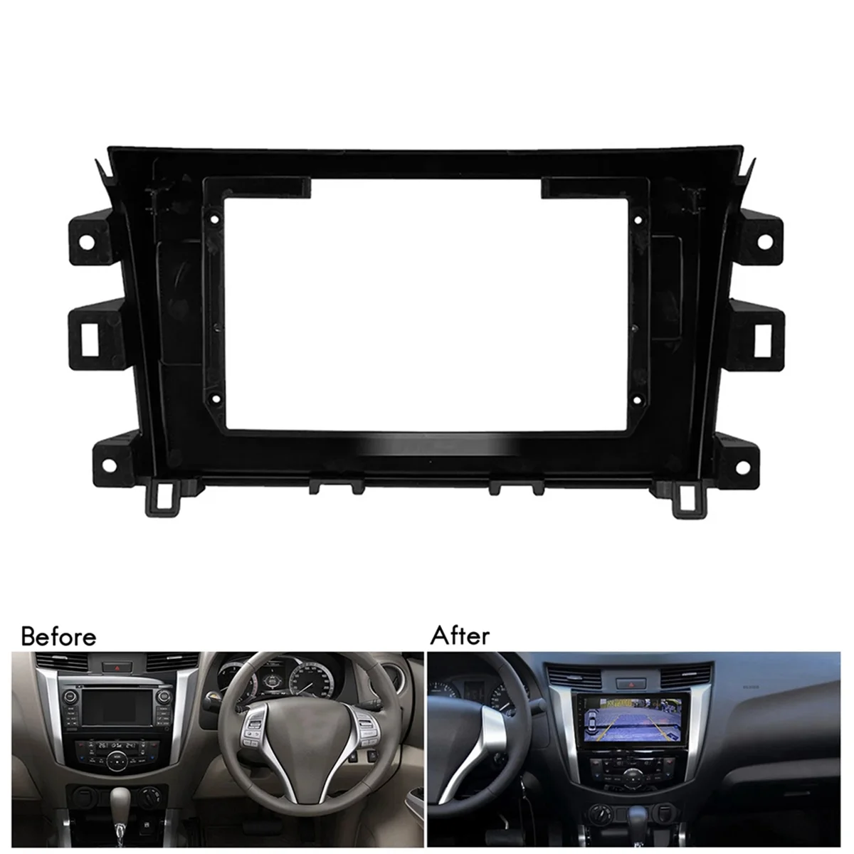 DVD Navegação e Conversão Frame para Nissan Navara 2014-2015, Carro 2 Fusos, 10.1 "Frame, Suporte de Conversão de Áudio