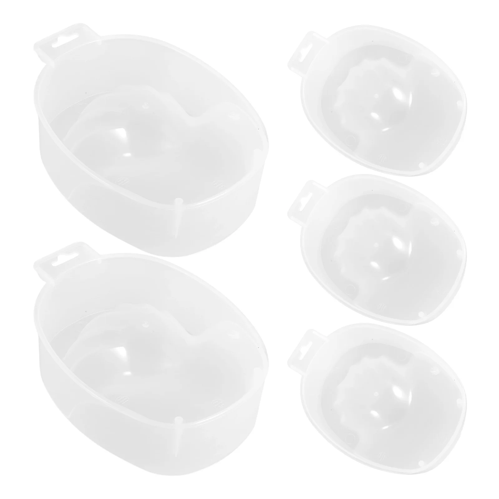 

5pcs Soaking Bowl Manicure Spa Translucent Green Nail Supplies Bowls PP Material Manicure Bowl Home Salon