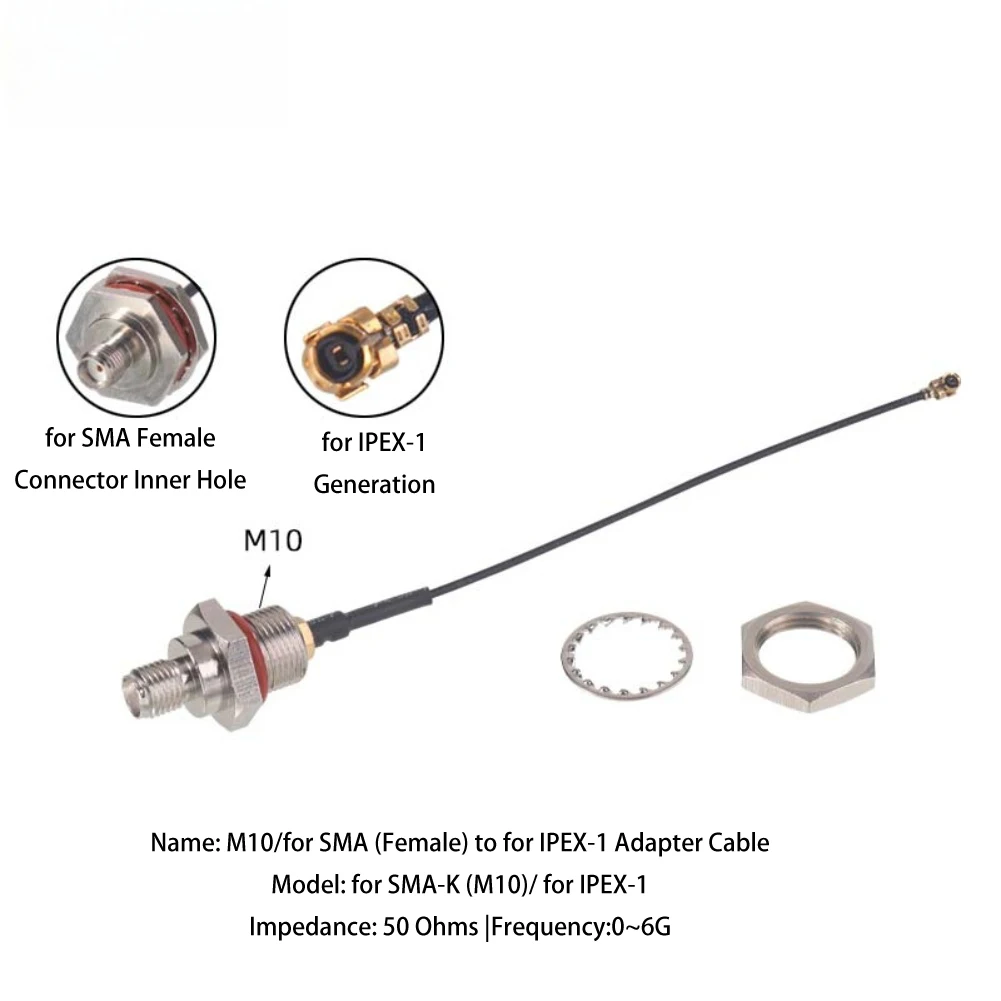 IPEX-1 Converter Waterproof Adapter Low-loss RF1.13 Cable Copper Construction Waterproof Interface For Outdoor Installations