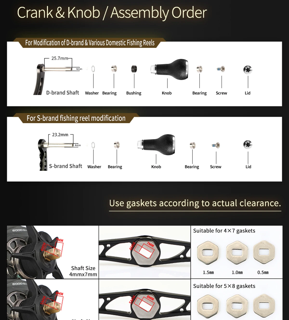 HEIGHTEN Ultraleichte UV-Photochrome Anti-Rutsch-Knopfgriff-Baitcasting-Rollen-Modifikationsteile für Outdoor-Angelzubehör – Detail 15