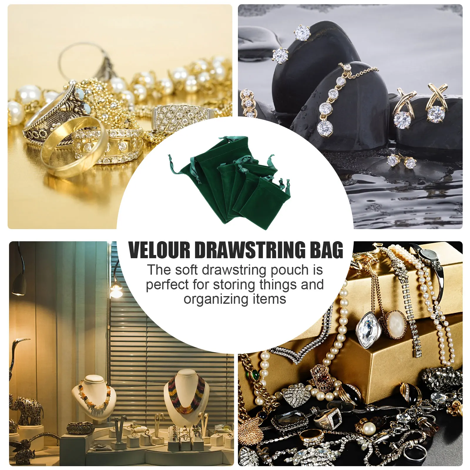 

6 Pcs Velvet Jewelry Bag Drawstring Storage Sachet Empty Bags Tiny for Packaging Sachets Earring Pouch