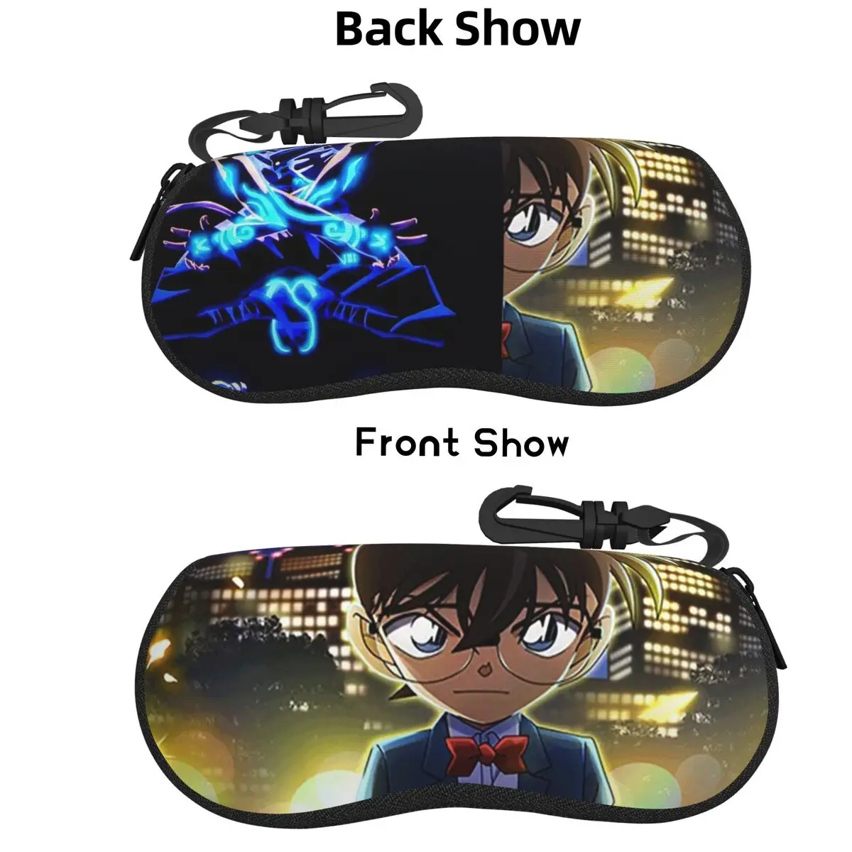 

Detective Conan Shell Glasses Case Protective Sunglasses Box Women Men Soft Eyeglasses Bag Pouch