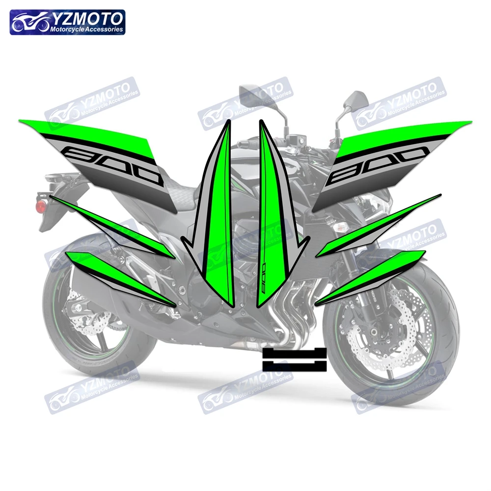 For Kawasaki Z800 motorcycle accessories stickers fairing decals body reflective waterproof pull flower decorative stickers