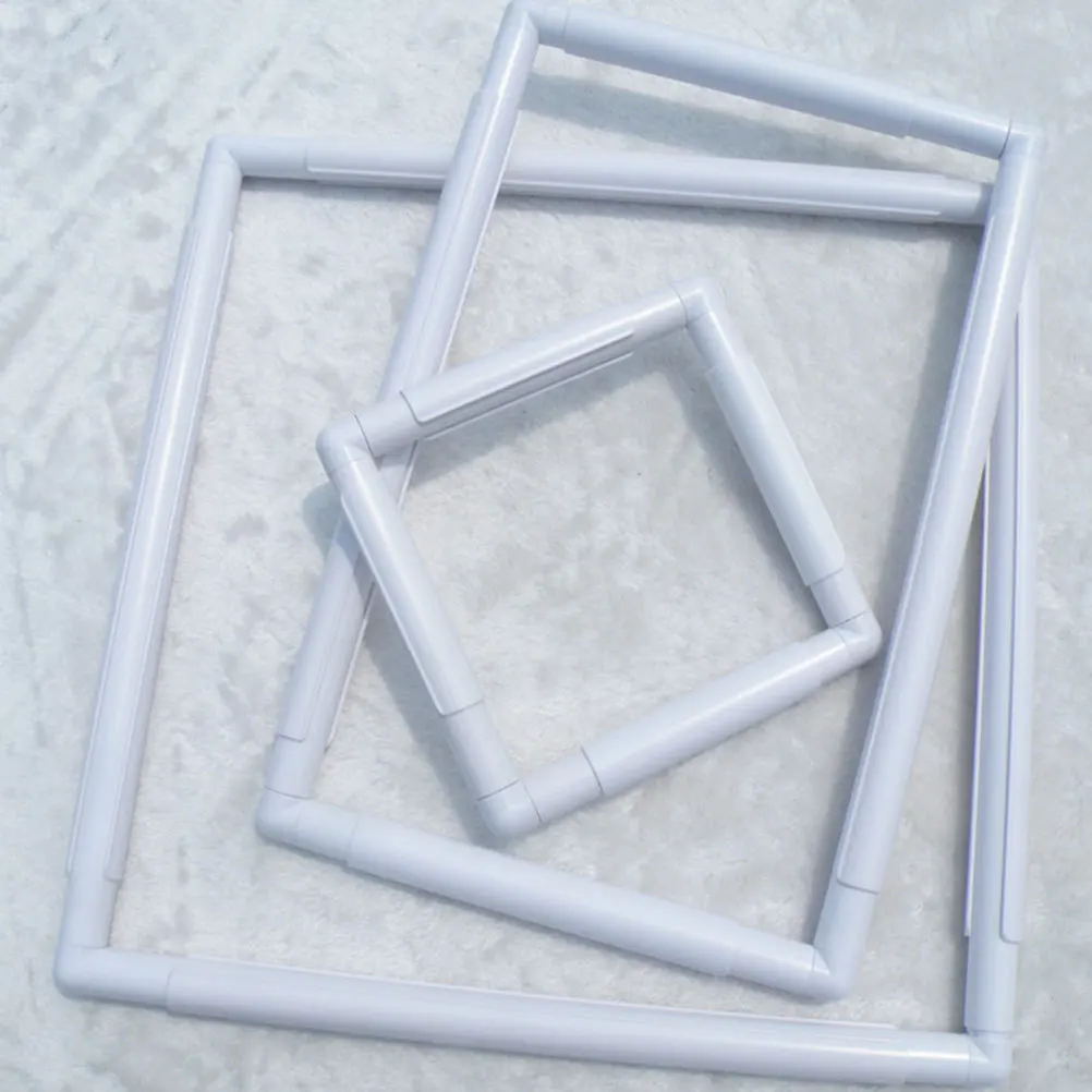 

Square Embroidery Hoop Tool 20.3X20.3Cm White Pp Material For Cross Stitch Hand Sewing Diy Craft Wall Decoration Accessory