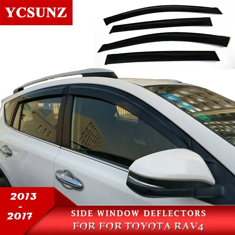 Light transmission Window Deflector For Toyota Rav4 Rav-4 2013 2014 2015 2016 2017 2018 Door Visor Weathershield Sun Rain Guards