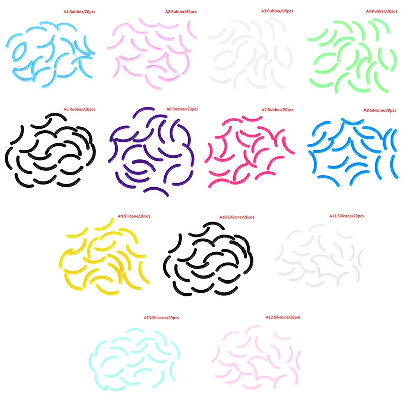 Almohadillas de repuesto para rizador de pestañas, herramienta de belleza, reemplazo de maquillaje, tipo Universal, almohadilla de goma de alta elasticidad, 20 piezas por juego