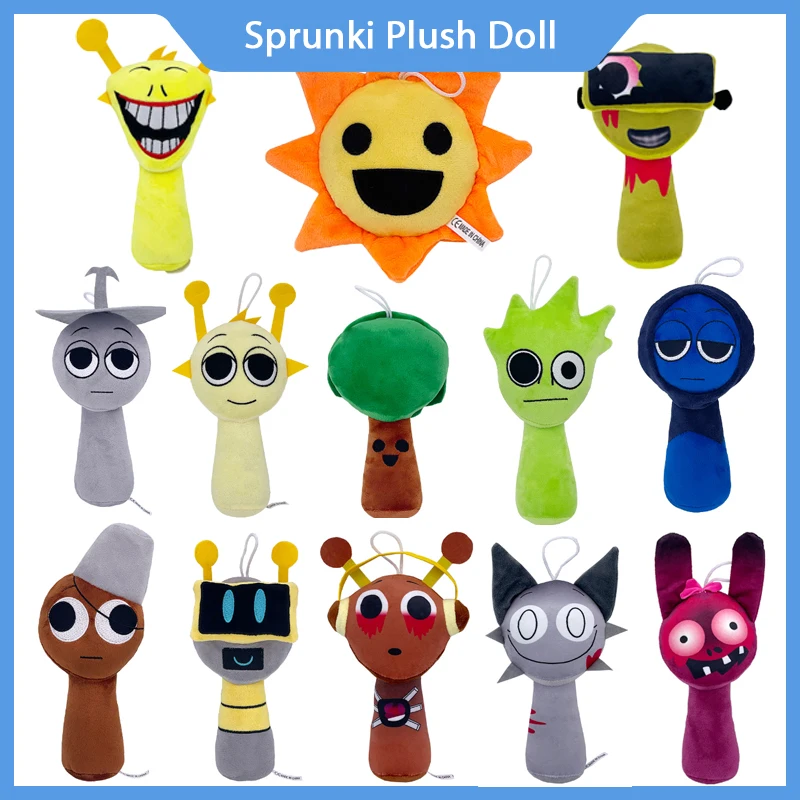 New Style Hot Sale Sprunki Plush Horror Game Toys Cute Soft Stuffed Pillow Dolls Ornament For Kid Christmas Customized Gift