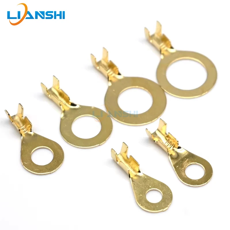 50pcs Circular terminal block 4.2/5.2/6.2/8.2 terminal pins for battery connection. Terminal end with a thickness of 0.8mm. Pure