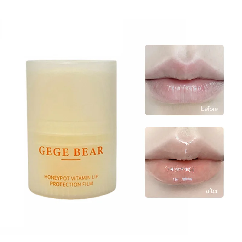 بلسم الشفاه فيتامين وعاء العسل من Gegebear - تركيبة مرطبة ومغذية للشفاه الناعمة والممتلئة في الخريف والشتاء