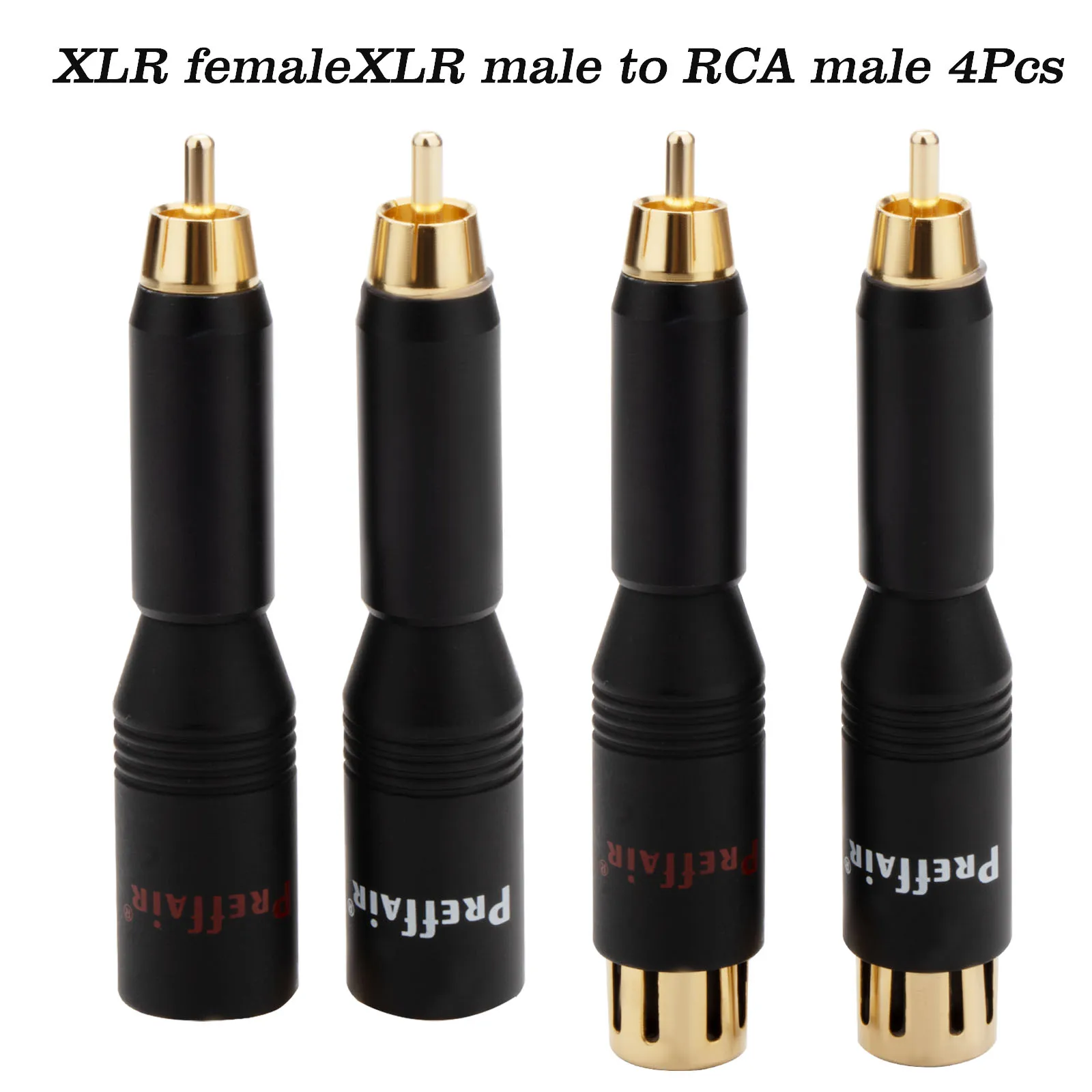 2/4 шт. штекер RCA к xlr с позолоченными 3-контактными разъемами XLR «мама» на RCA аудиоразъем адаптера