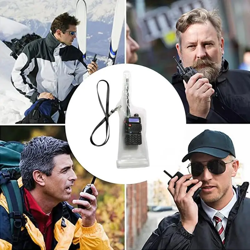 Baofeng-funda impermeable para walkie-talkie, funda de alta calidad con correa de cordón para Radio, UV-5R, UV-82