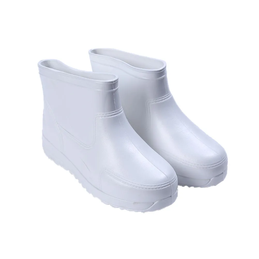 

1 Pair Thickened Antiskid Acid Alkali Resistant Rain Shoes Low Canister Boots Size 40 White Wear Resistant Non Slip for Rainy