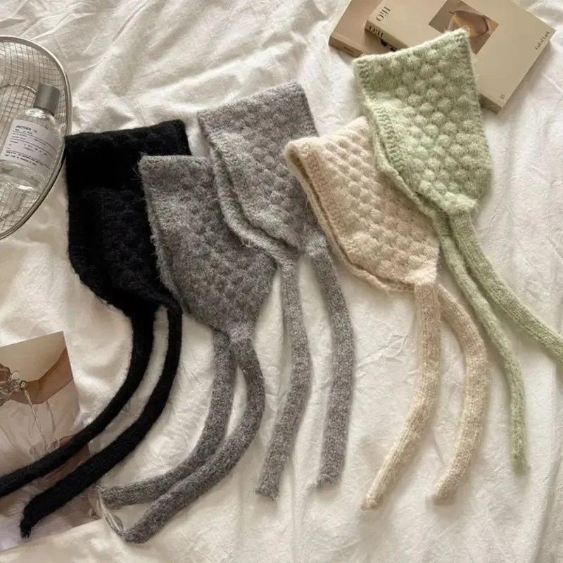 موضة سماكة Strappy الأذن إفشل يندبروف الدفء Earlap دفئا بلون اليدوية حماية الأذن حزام الخريف #1