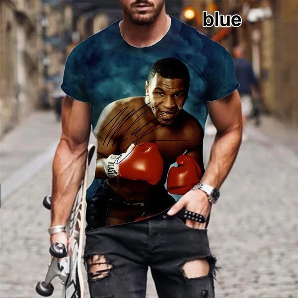 Fashion Summer Boxing Star Mike Tyson 3D Printed T-Shirt Personality Funny Casual Sport Tee Tops Plus Size