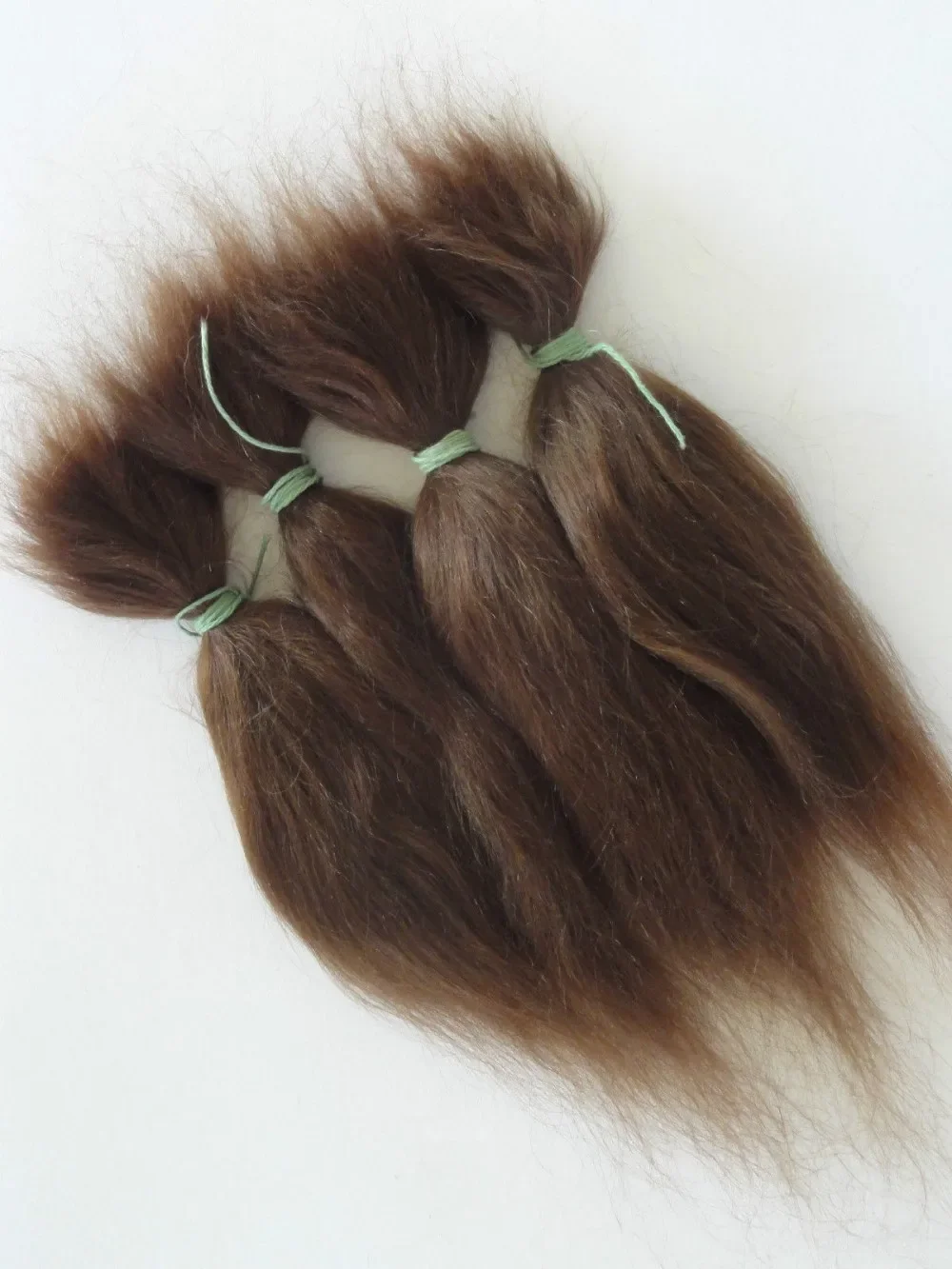 Muñeca reborn mohair de pelo 100% puro, pelucas premium mohair, pelo largo de 15g