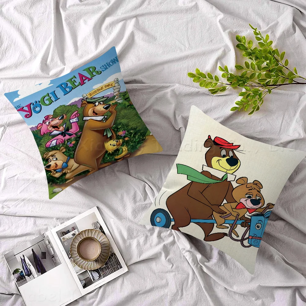 

Cartoon The Yogi Bear ShowPersonalized Pillow Cover Kids Bedroom Wild Party Decor Pillowcase Kid Birthday Shower Gift