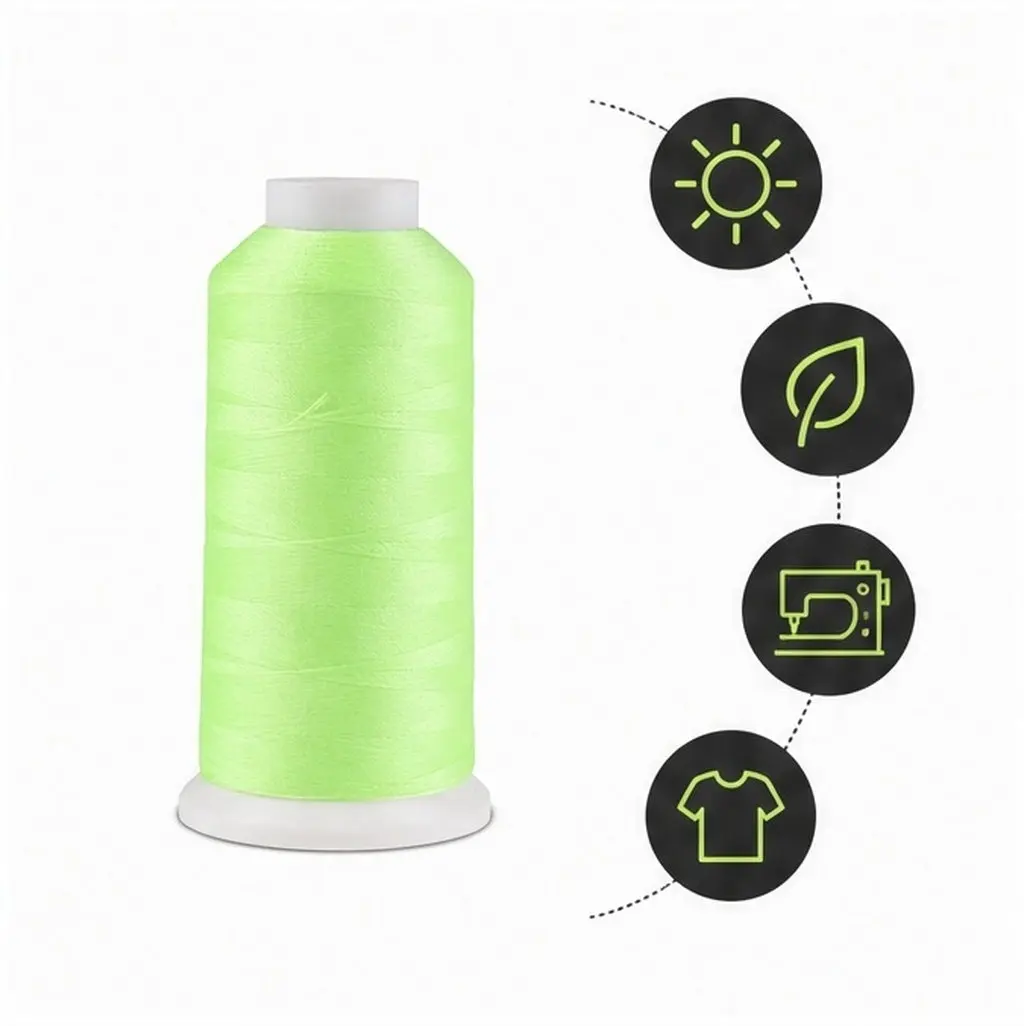 3000 Yards Glow Sewing Thread Spool Material for Cross Stitch Embroidery Sewing Knitting Clothes Phone