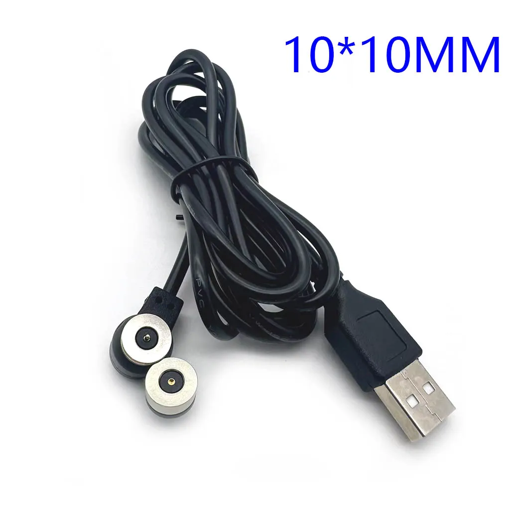 

10x10MM Magnetic Charging Cable Connector Pogopin Clothing Heating Light Fast Charging Connector Port Wire
