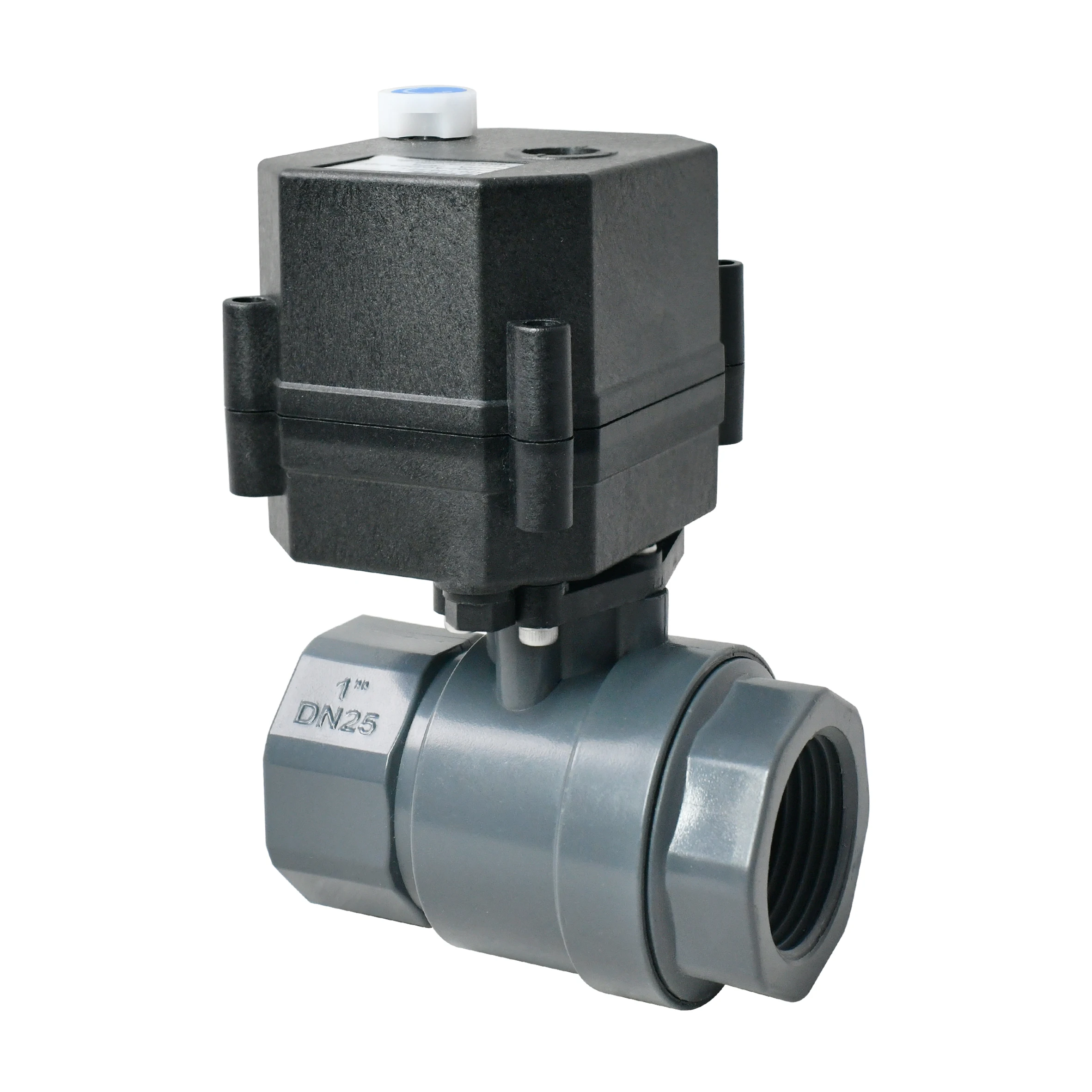 1" DN25 2-way UPVC AC230V Plastic Motorized Ball Valve electric ball valve flow control valve