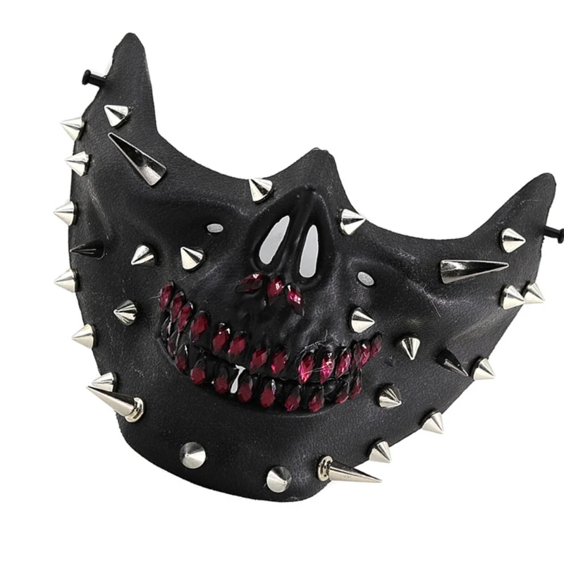 Masquerade Mask Rivet Righestones Masque Masque Masque pour femmes Men Halloween Cosplay Costumes Masquerade Accessoires