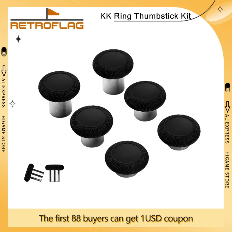 GuliKit KK Ring Thumbstick Kit Textured for Anti-Slip Enhanced Gaming Experience For Kong Kong/King Kong 2 Controller Series