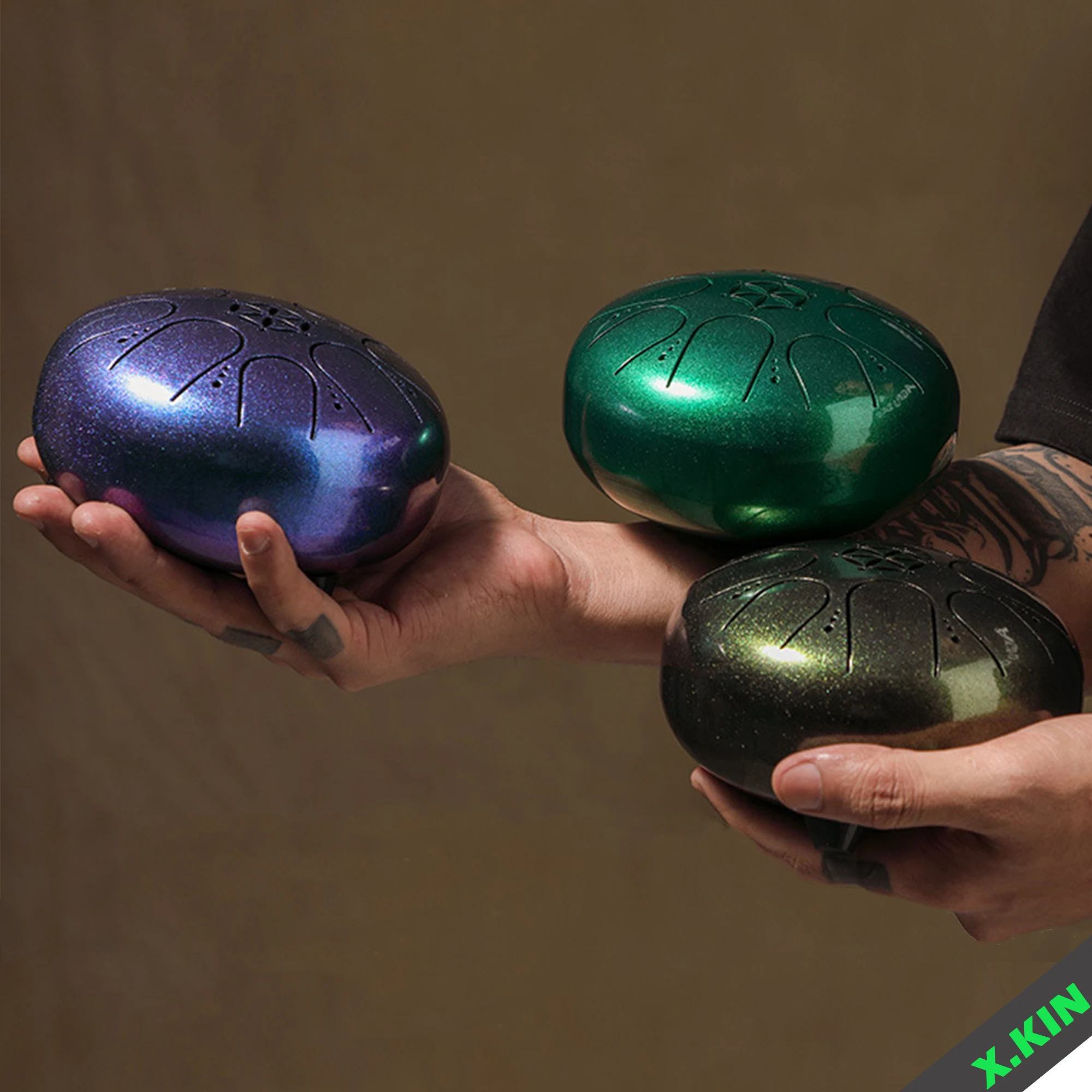 

Children's Ethereal Drum Mini Forget-You Drum 5-Inch 8-Tone Mini Drum Beginner Playing Portable Musical Instrument Percussion Instrument Outdoor Portable Ethereal Drum