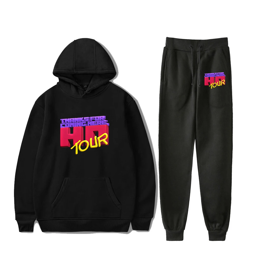 

Flo Milli Thanks For Coming Here Ho Tour Merch Hoodie Jogger Pants Two Piece Set Sweatshirts+Sweatpants Men Women's Set