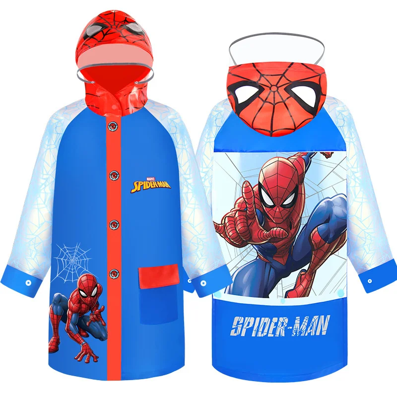 Dziecięcy płaszcz przeciwdeszczowy Disney chłopiec Spider-Man z tornnikiem bit przedszkole dziecko studenckie poncho Kapitan Ameryka mickey płaszcz