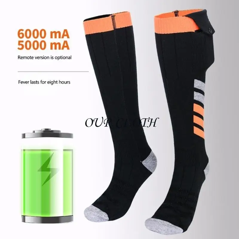 5000mAh Battery Heated Socks APP Control Electric Stockings for Camping Trekking Y1AC