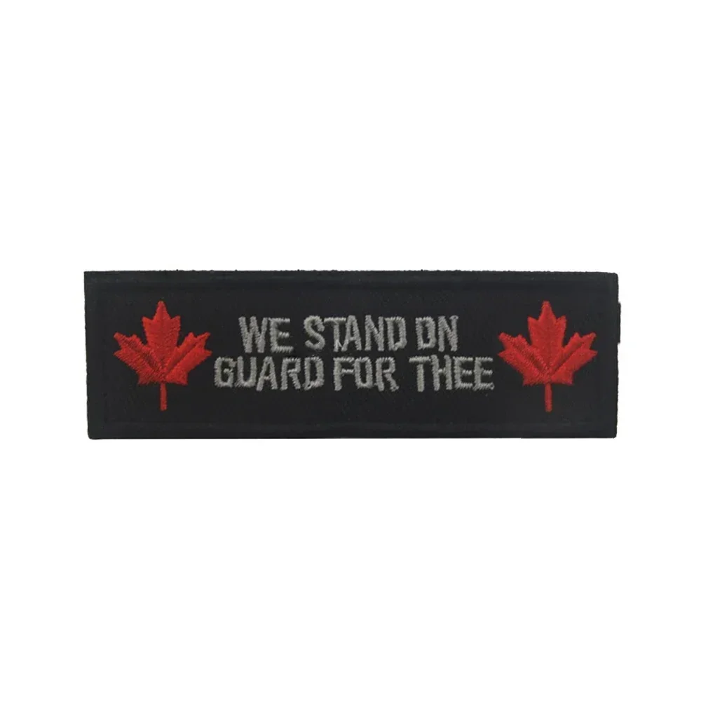 Canada Flag Embroidered Patch Maple Leaf Canadian Flags Military Patches Tactical Emblem Hook & Loop 3D Clothing Backpacks Badge