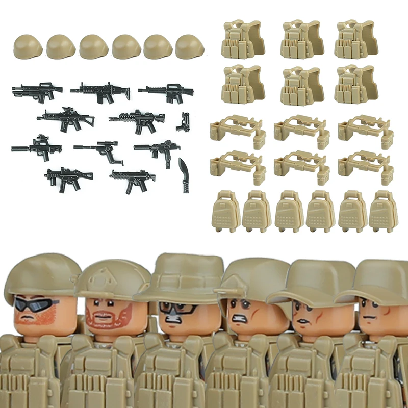 Stadt SWAT Geist Kommando Figuren Special Forces Figuren Bausteine UN Armee Soldat Polizei Militär Waffe Ziegel Spielzeug