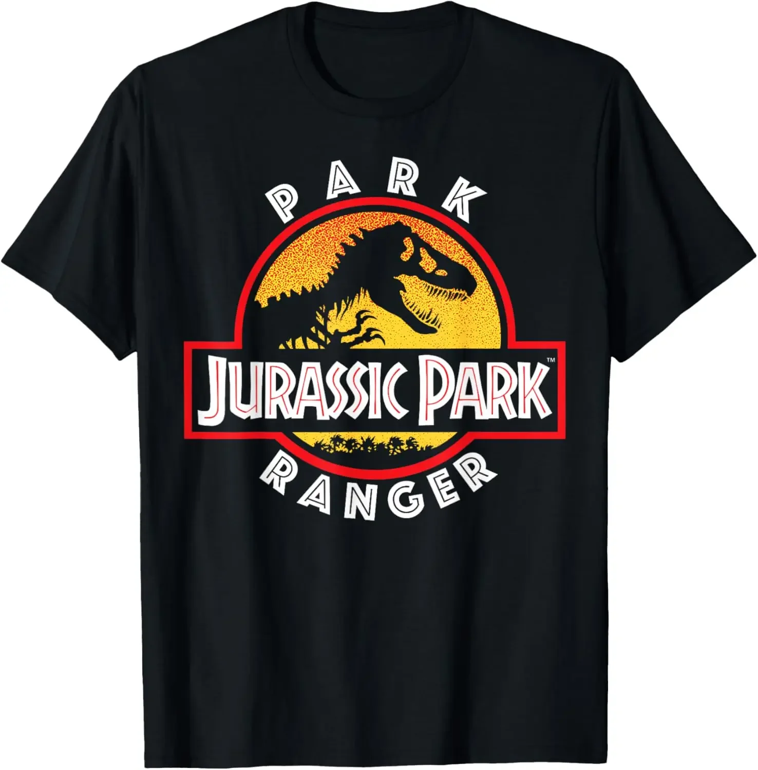 

Jurassic Park Adult Men's Black Classic Fit Crew Neck Short Sleeve Dinosaur Graphic T-Shirt