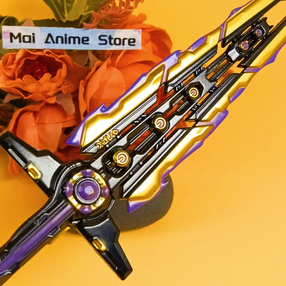 6.3inch 2pcs Valorant Katana Real Katana Samurai Sabel Staal Ninja Mes Anime Cosplay Prop Zwaard Metalen Lossen speelgoed Gift