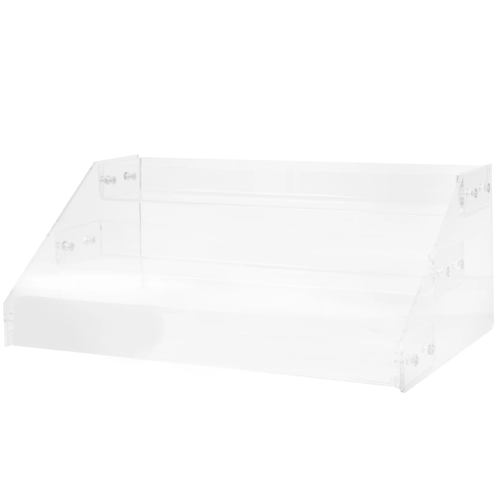 Rack de exibição acrílico de 3 camadas para armazenamento de doces de goma de mascar suporte de bancada transparente organizador de loja vitrine de lanche