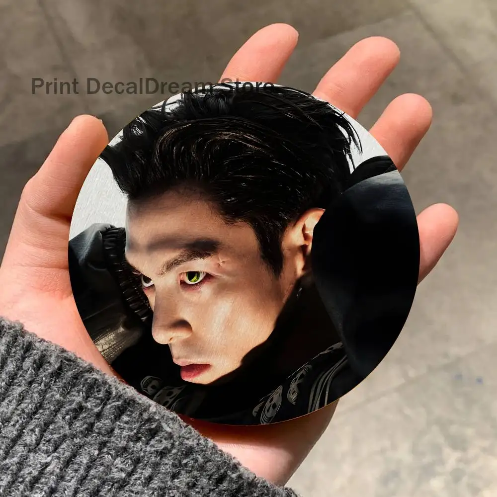 For T-Top C-Choi Seung hyun 2026 2D Pattern round Wooden Coaster Decorative Coffee Cup for Use in Coffee Shops Bars Wine Beer 5