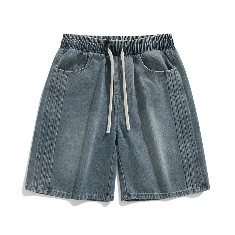 Men's Outdoor Sports Casual Loose Comfortable Breathable Casual Shorts Summer Fashion Trend Versatile Five Quarter Denim Shorts