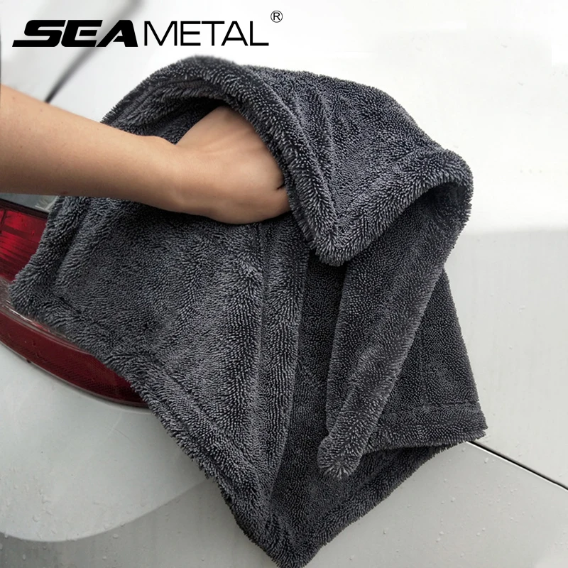 SEAMETAL 1200GSM Microfiber Car Wash Towel Super Absorbent Auto Detailing Care Soft Rag Double Sided Washing Towel Motorcycle