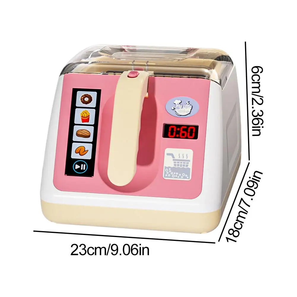 シミュレーションフライヤーごっこ遊びおもちゃ色が変わる子供用調理小型家電キッチンフライヤーロールプレイングおもちゃ