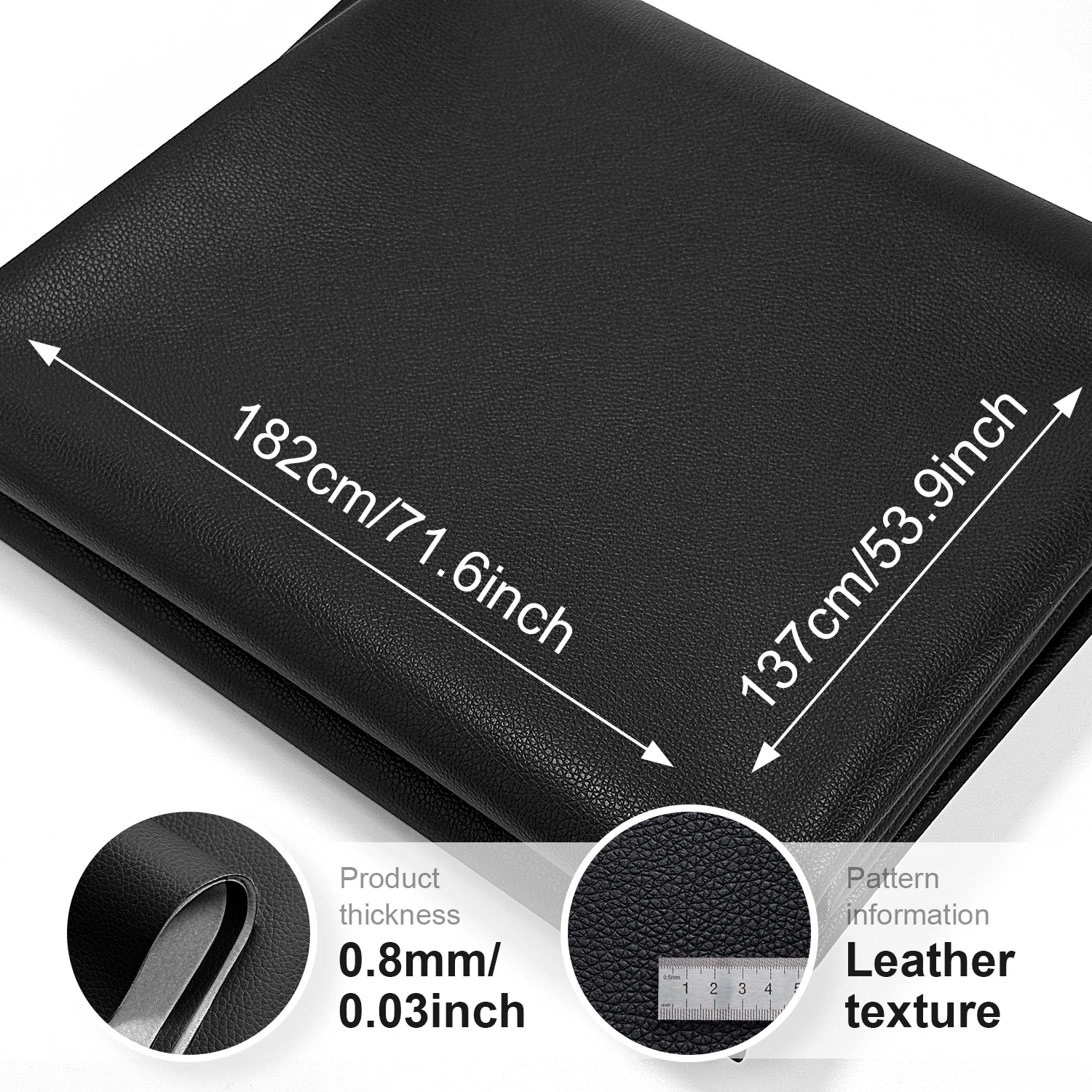 Classic Lychee Grain PU Leather Sheet 182X137cm 0.8mm Waterproof Anti Scratch Pet Supplies Car Trunk Protection Mat Pet Travel L