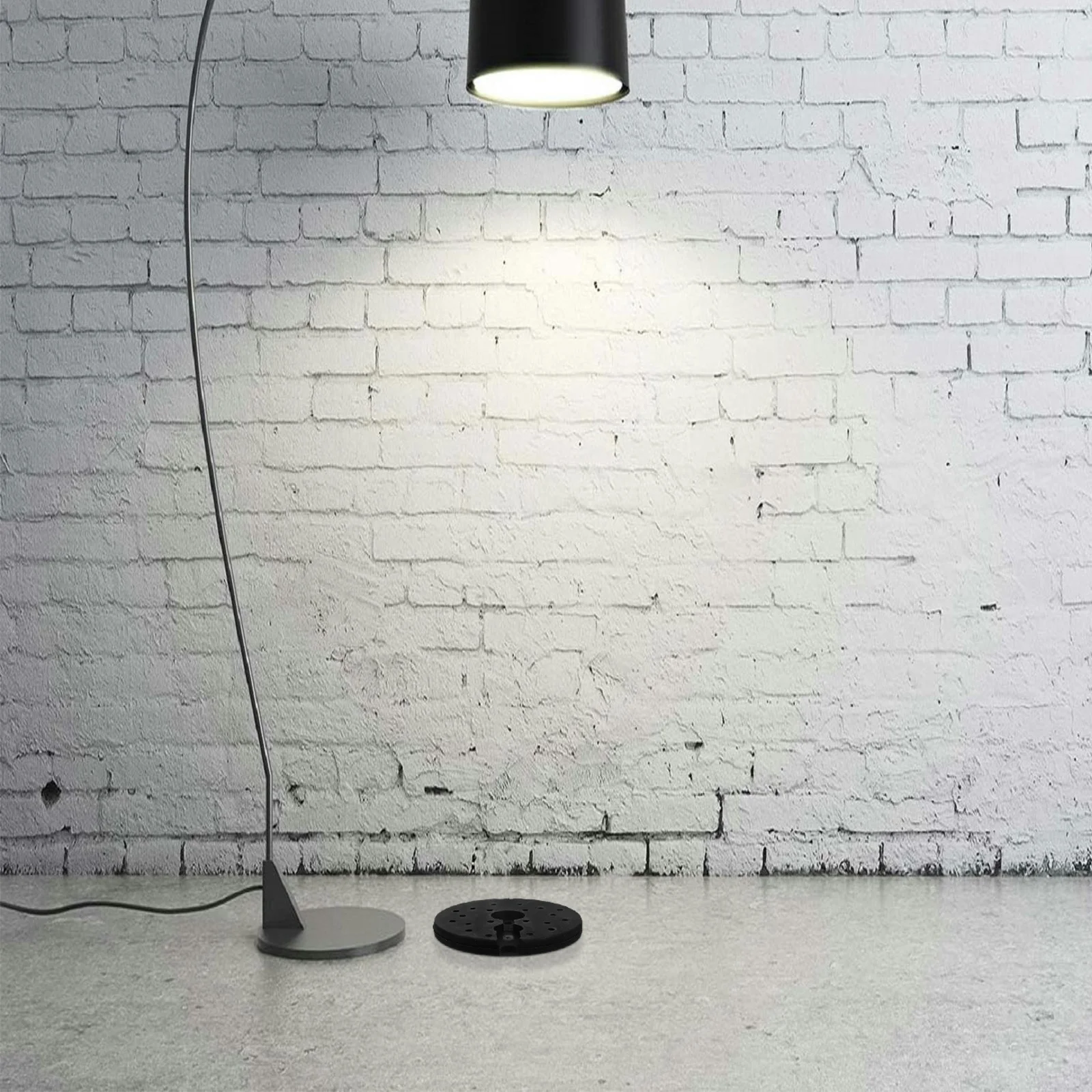 

1pcs Round Weighted Lamp Base Heavy Duty Plastic Floor Lamp Stand Replacement Table Light Holder Chassis For Desk