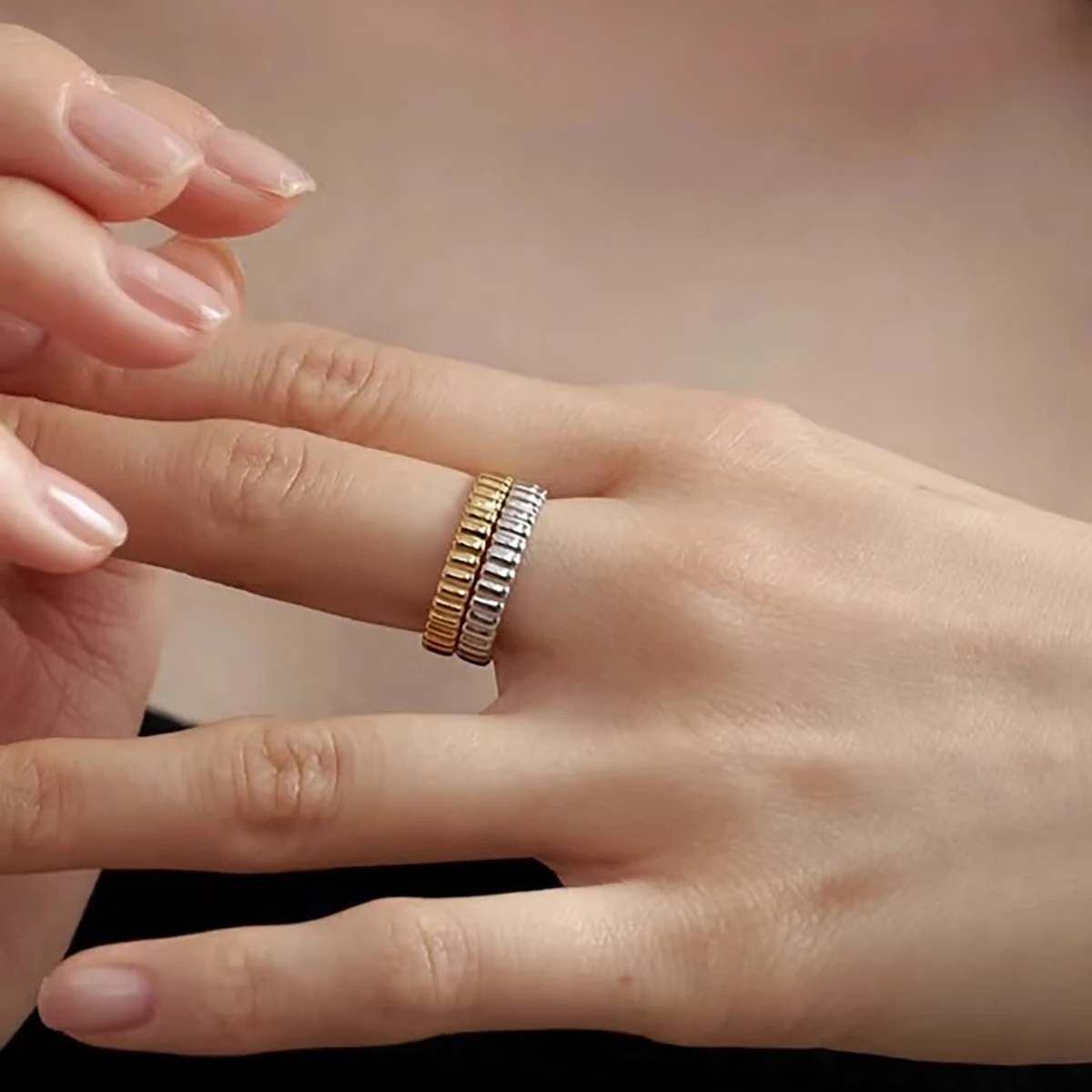 

Кольцо из стерлингового серебра S925 с дизайном шестеренки, женское, класса люкс, с гальваническим покрытием 18-каратным золотом, модные аксессуары для вечеринок, свадебные подарки